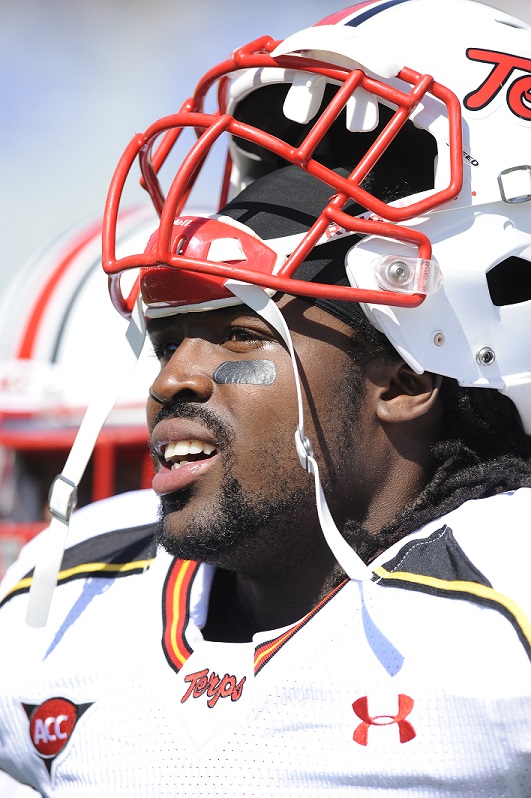 Torrey Smith in his Maryland football uniform