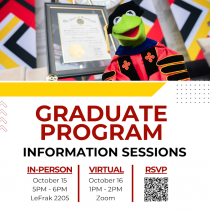 CCJS Graduate Programs: In-person and Virtual Information Sessions Flyer